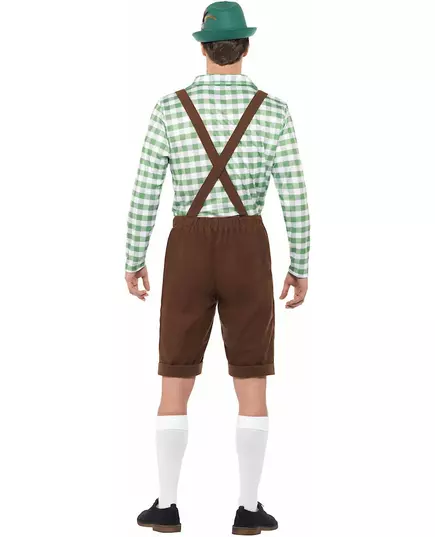 Déguisement bavarois vert et marron adulte, Taille: X-Large, image 3