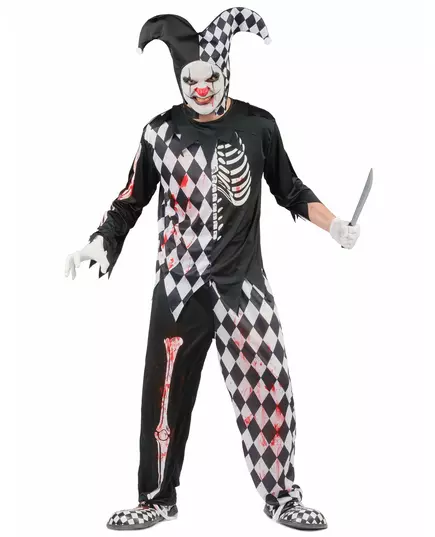 Déguisement arlequin ensanglanté homme, Taille: XL, image 3