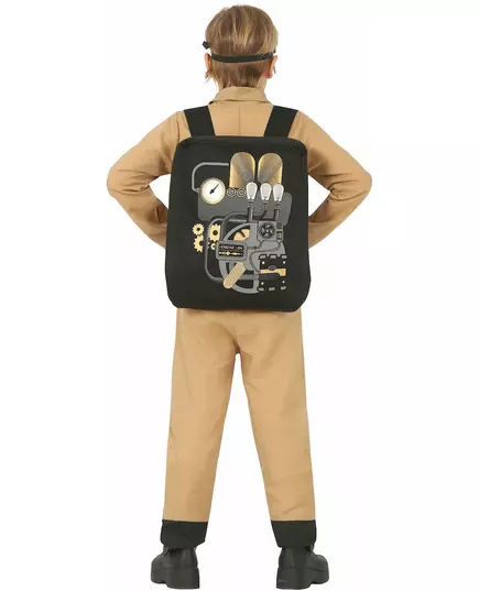 Déguisement attrapeur de fantôme avec sac enfant, Taille: 9 ans (125–135 cm), image 3