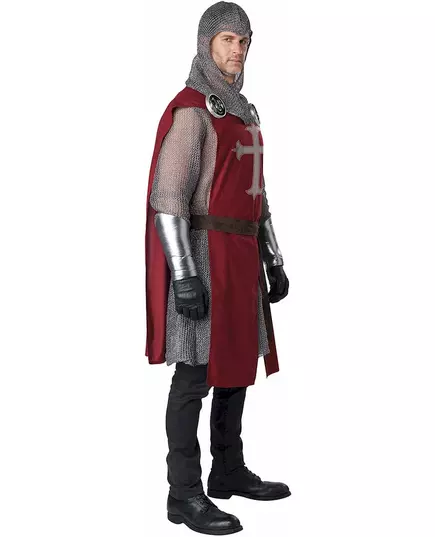 Déguisement chevalier rouge luxe adulte, Taille: Small/Medium, image 3