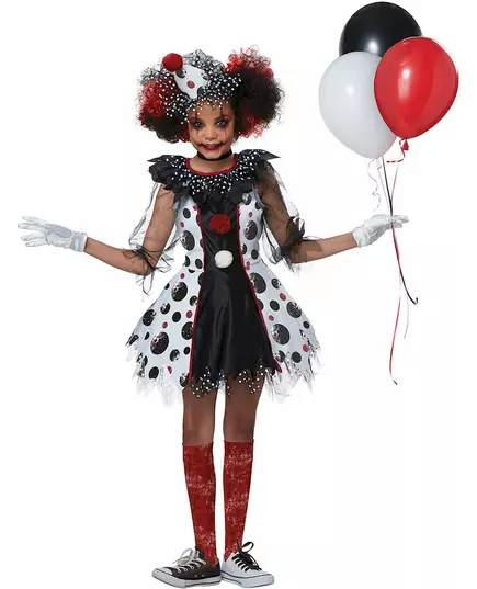 Déguisement clown effrayant luxe fille, Taille: 12–14 ans (155 cm), image 3