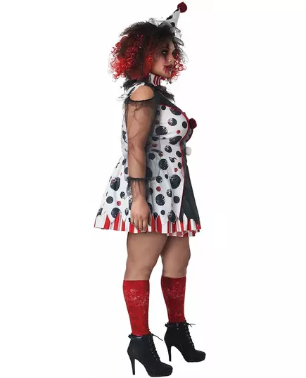 Déguisement clown psycho robe grande taille femme, Taille: XXX-Large (48/50), image 3