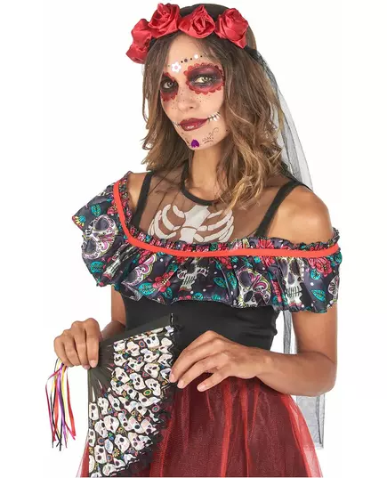 Déguisement Dia de los Muertos femme, Taille: Large, image 3