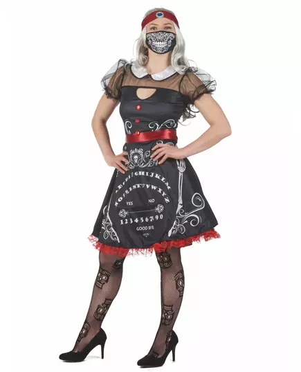 Vermomming waarzegster zwart en wit dames, Maat: X-Large, image 3