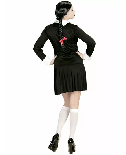 Zwart gothic schoolmeisje kostuum voor vrouwen, Maat: Large, image 3