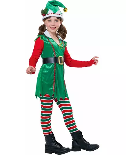 Luxe kerstelfenkostuum voor meisjes, Maat: 8–10 jaar (140 cm), image 3