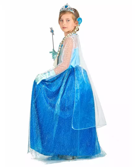 Déguisement et accessoires de princesse des glaces bleue fille, Taille: 8–10 ans, image 3