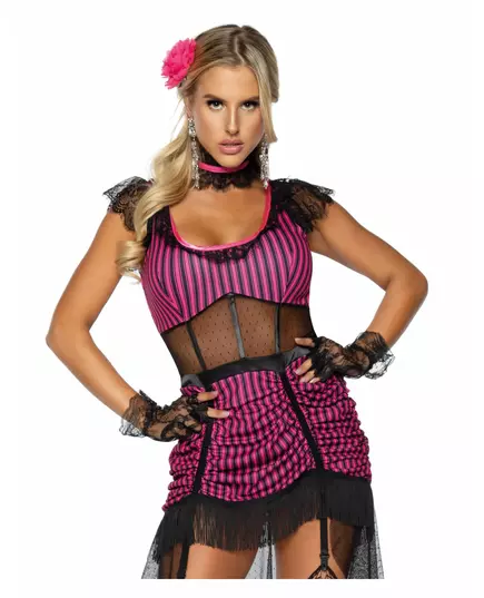 Déguisement fille de saloon sexy femme, Taille: S(36–38), image 3