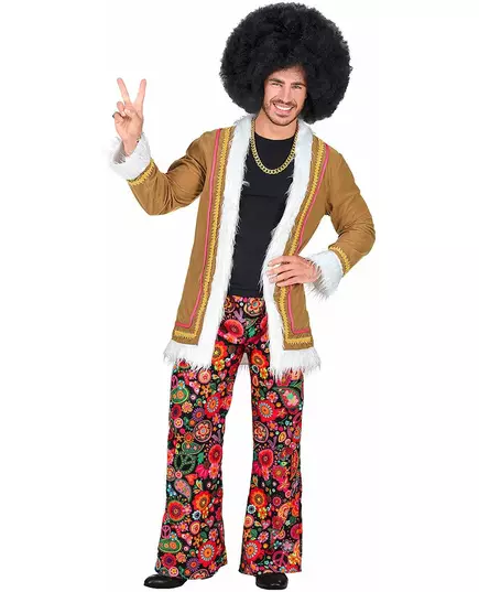Déguisement hippie woodstock homme, Taille: Large, image 3