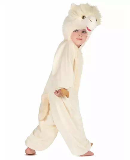 Beige lama kostuum voor kinderen, Maat: 5–6 jaar (110–116cm), image 3