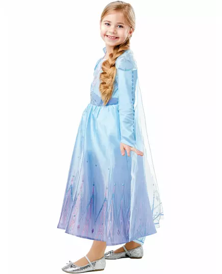 Luxe Elsa Frozen 2™ kostuum voor meisjes, Maat: 9–10 jaar (134 tot 140 cm), image 3