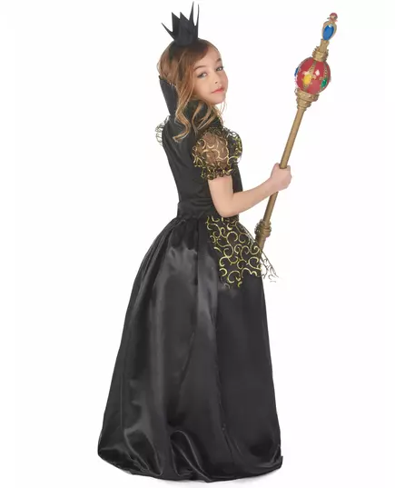 Déguisement méchante reine noire fille, Taille: 7–9 ans (120–130 cm), image 3