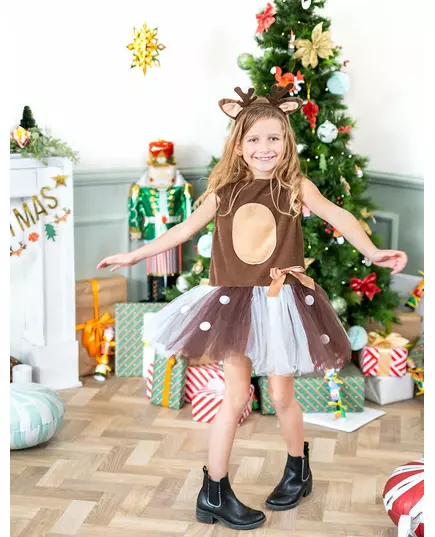 Kleine rendier tutu kostuum voor meisjes, Maat: 5–7 jaar (128 cm), image 3
