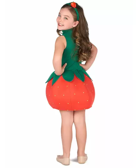 Déguisement robe fraise fille, Taille: 7–9 ans (M), image 3