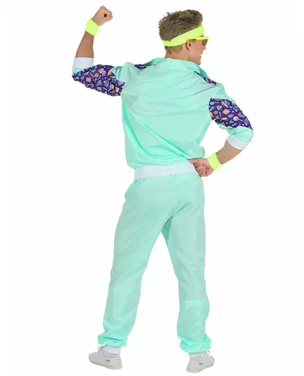 Jaren 80 trainingspak kostuum voor mannen, Maat: Large, image 3