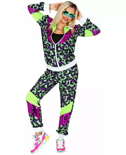 Déguisement survêtement imprimé léopard fluo grande taille, Taille: X-Large, image 3