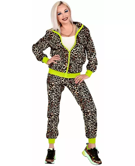 Déguisement survêtement léopard années 80 adulte, Taille: Medium, image 3