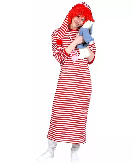 Robe longue à rayures rouges et blanches, Taille: X-Large, image 3