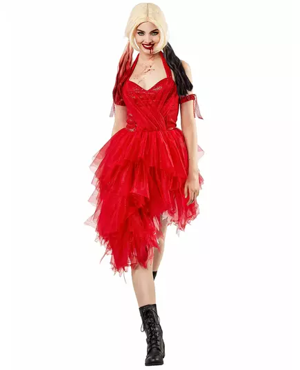 Robe rouge Harley Quinn™ femme - Suicide Squad 2™, Taille: Medium, image 3