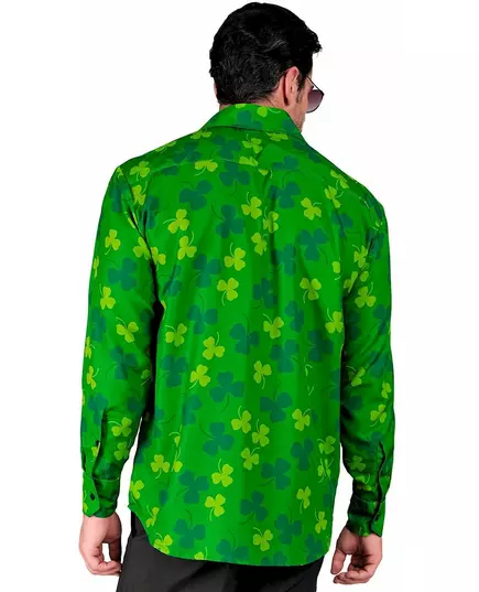 Heren St. Patrick's Day klavertjevier shirt met lange mouwen, Maat: XX-Large, image 3