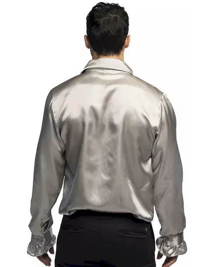 Chemise disco argentée homme, Taille: XX-Large (58/60), image 4