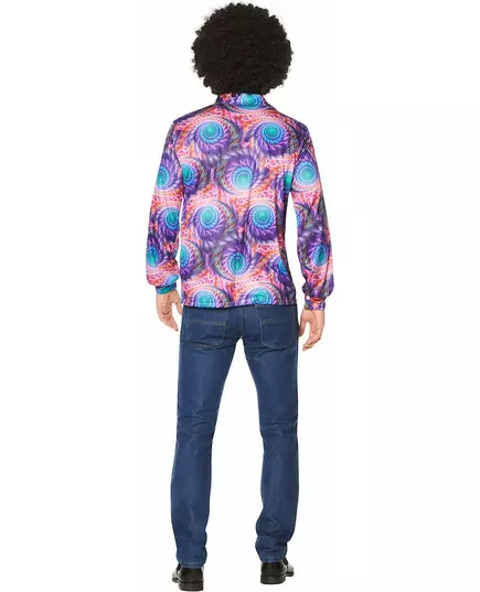 Psychedelisch disco overhemd voor heren, Maat: X-Large, image 4