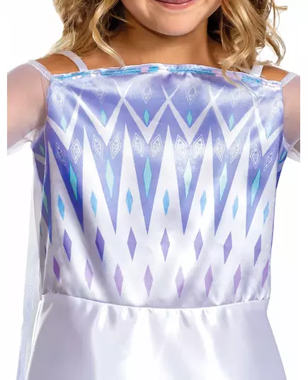 Wit klassiek kostuum Elsa™ de Frozen 2™ voor meisjes, Maat: 3–4 jaar (97–109 cm), image 4