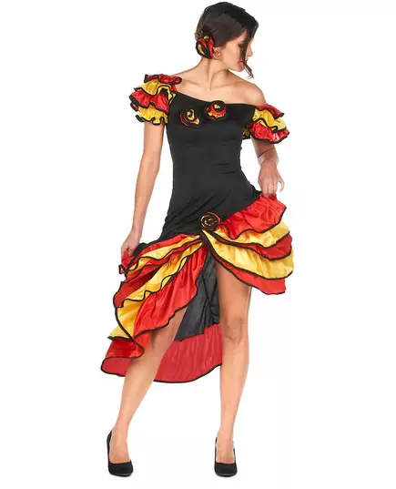 Déguisement danseuse flamenco femme, Taille: Medium/Large, image 4