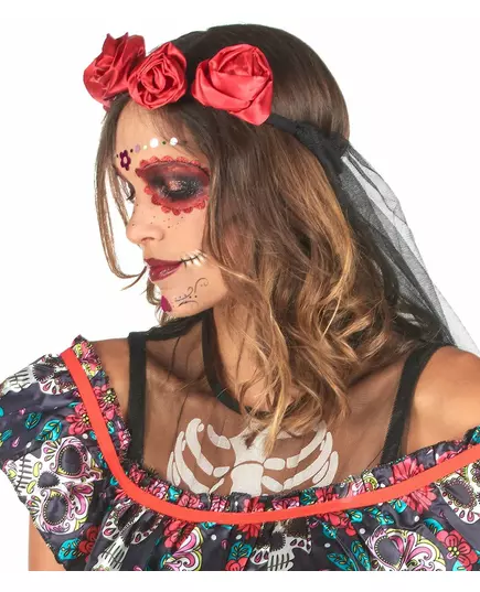 Déguisement Dia de los Muertos femme, Taille: Large, image 4