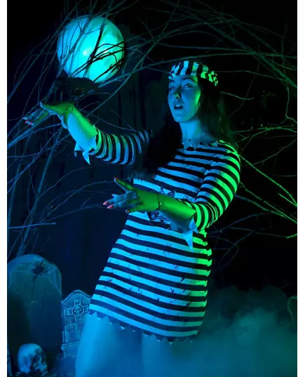 Déguisement effrayant prisonnière zombie femme, Taille: Large, image 4