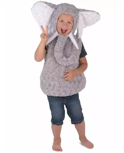 Grijze olifant kostuum voor kinderen, Maat: 3–4 jaar (98–104cm), image 4