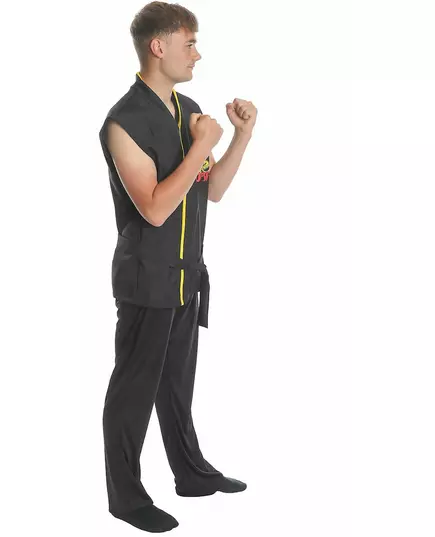 Zwart karate studentenkostuum voor volwassenen, Maat: Medium, image 3