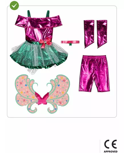 Déguisement Flora Winx™ fille, Taille: 5–6 ans (M), image 3