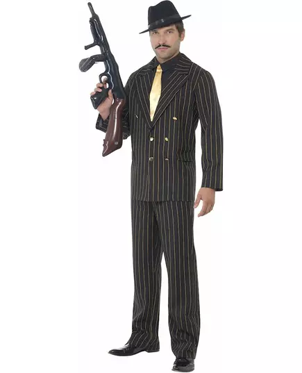 Déguisement gangster charleston rayé homme, Taille: X-Large, image 4