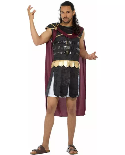 Déguisement gladiateur Romain noir et doré homme, Taille: Large, image 4