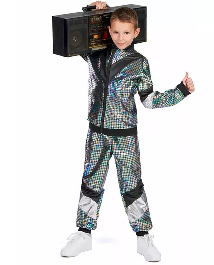 80s disco joggingkostuum voor tieners, Maat: 14–16 jaar (164 cm), image 3
