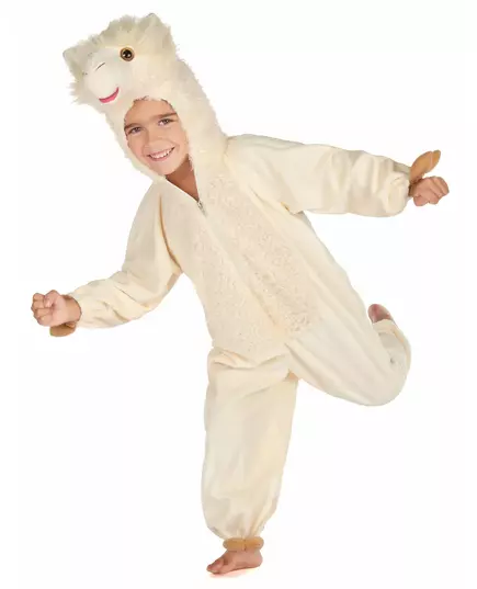Beige lama kostuum voor kinderen, Maat: 5–6 jaar (110–116cm), image 4