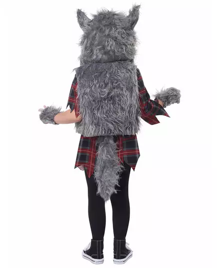 Déguisement loup garou gris luxe fille, Taille: 4–6 ans (116 cm), image 4