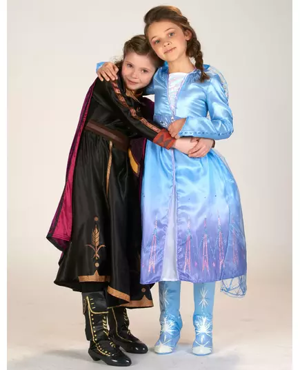Luxe Elsa Frozen 2™ kostuum voor meisjes, Maat: 9–10 jaar (134 tot 140 cm), image 4