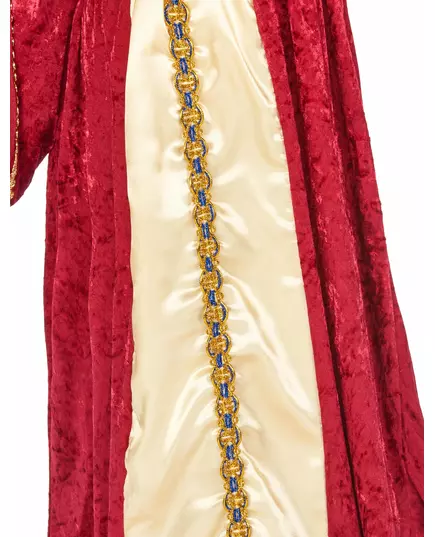 Rood met geel middeleeuwse kostuum voor meisjes, Maat: 10–12 jaar (130–140 cm), image 4