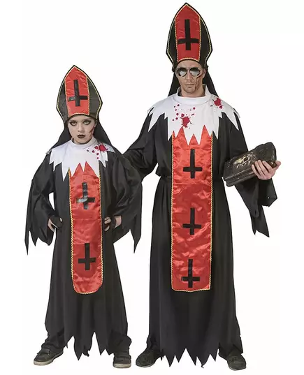 Volwassen horror paus vermomming, Maat: Small/Medium, image 4