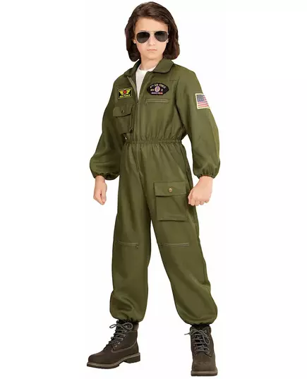 Déguisement pilote de combat garçon, Taille: 14–16 ans (164 cm), image 4