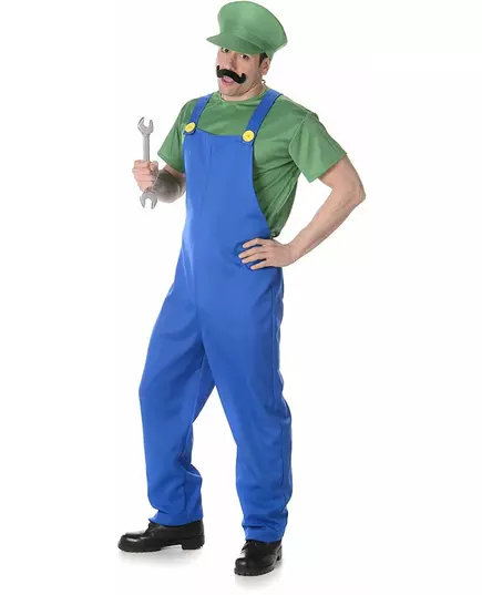 Groen loodgieter kostuum voor mannen, Maat: Small, image 4
