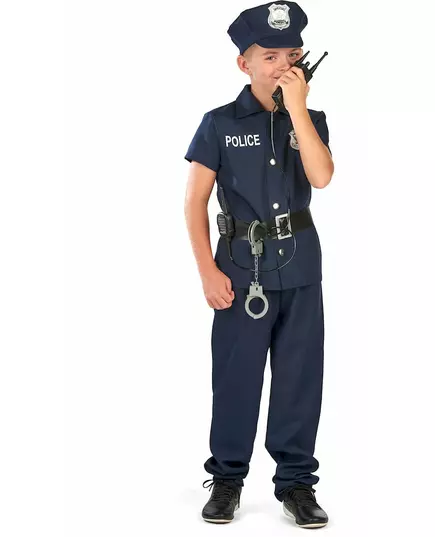 Déguisement policier à manches courtes enfant, Taille: 7–9 ans (120–130 cm), image 3
