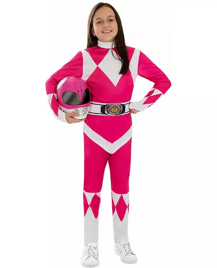 Déguisement Power Ranger™ rose enfant, Taille: 7–9 ans, image 3