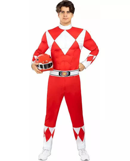 Power Ranger™ kostuum rood volwassene, Maat: X-Large, image 3