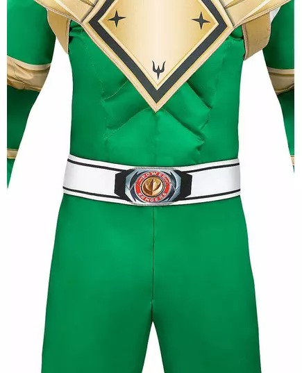 Power Ranger kokstuum volwassen groen, Maat: Medium, image 3