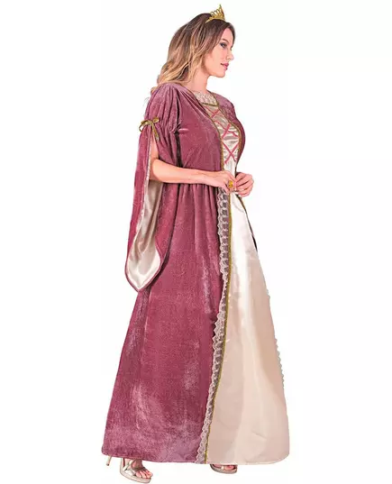 Roze en witte middeleeuwse prinses vermoming vrouw, Maat: X-Large, image 3
