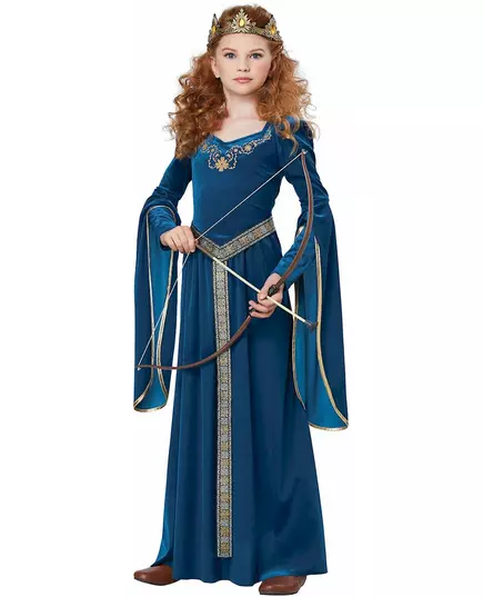 Déguisement princesse médiévale velours luxe fille, Taille: 4–6 ans (116 cm), image 4