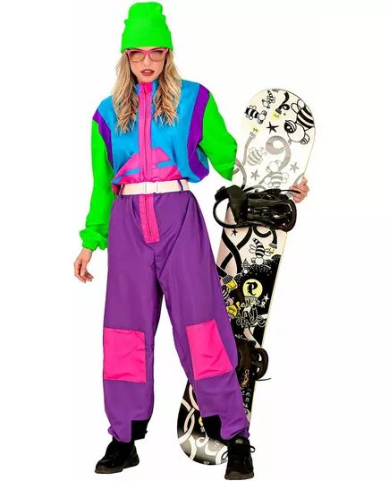 Neon snowboardkostuum voor volwassenen, Maat: Medium, image 3